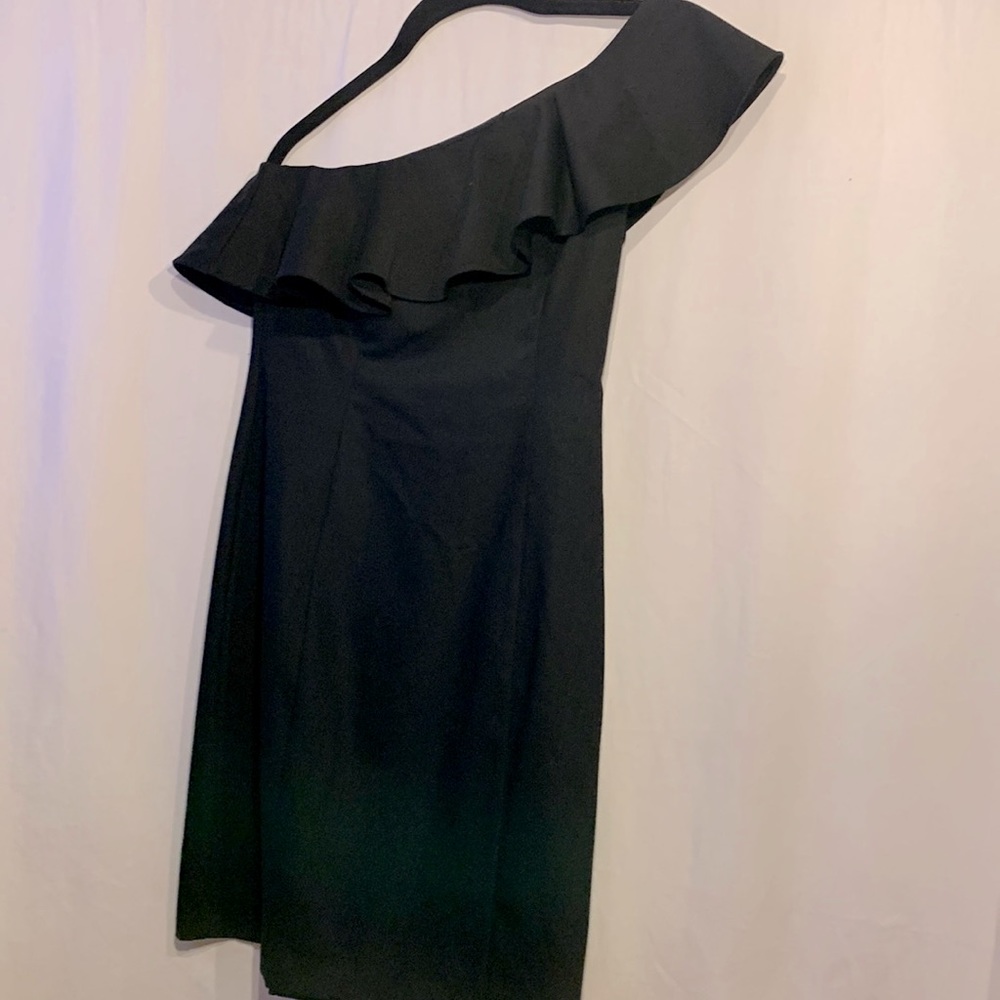 H&M one shoulder black dress